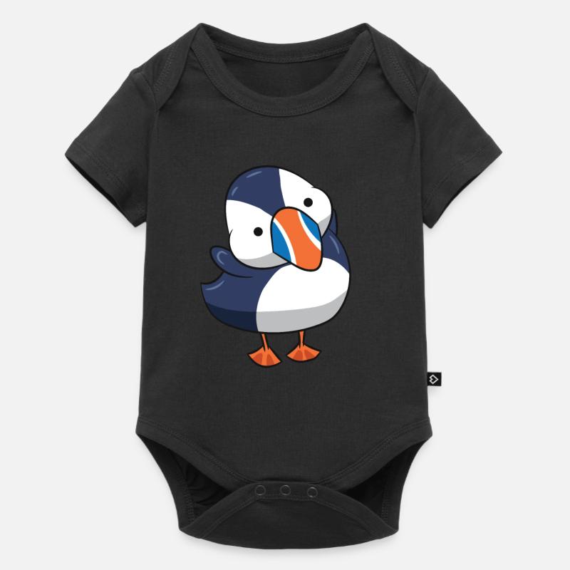 Puffins - mignon et câlin - Body à manches courtes Premium Bébé - noir