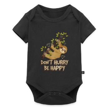 Sloth lazy lazy his gift - Baby Premium short-sleeve bodysuit - black - Front