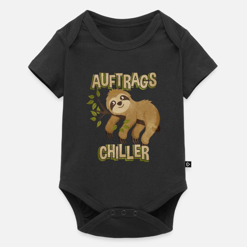 Faultier - Baby Premium Kurzarmbody - Schwarz