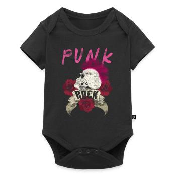 Punk punk rocker skull punk punk music - Baby Premium short-sleeve bodysuit - black - Front