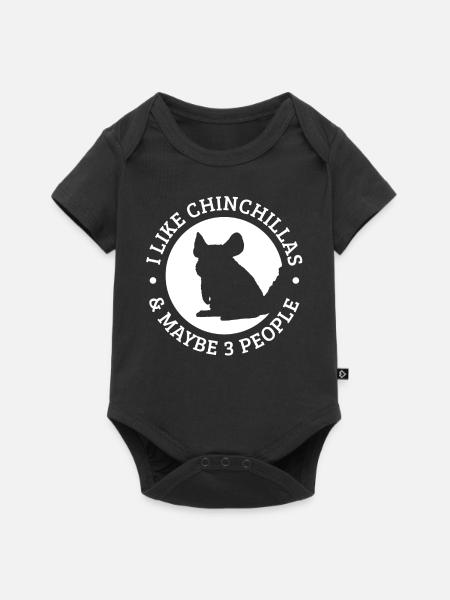 Chinchilla - Baby Premium Kurzarmbody - Schwarz