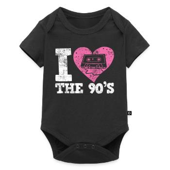 Années 90, j'aime les années 90 - Body à manches courtes Premium Bébé - noir - Devant