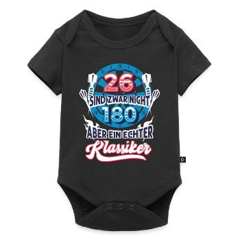 Dart 26 sind keine 180 Dartspieler - Baby Premium Kurzarmbody - Schwarz - Vorne