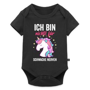 Ich bin nichts für Schwache Nerven - Baby Premium Kurzarmbody - Schwarz - Vorne