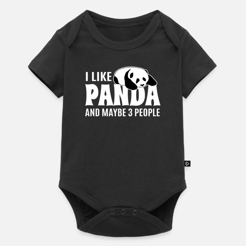 Panda - Body à manches courtes Premium Bébé - noir