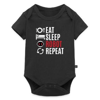robot - Baby Premium short-sleeve bodysuit - black - Front