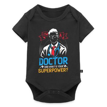 Docteur Docteur - Body à manches courtes Premium Bébé - noir - Devant