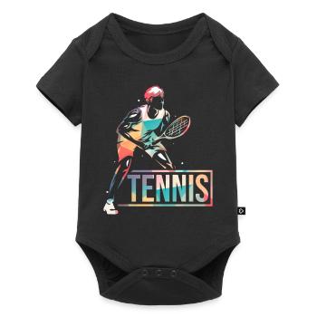 Tennis Sport Gift - Baby Premium short-sleeve bodysuit - black - Front