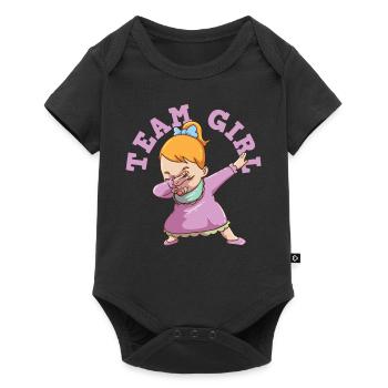 Gender Reveal Team girls - Baby Premium short-sleeve bodysuit - black - Front