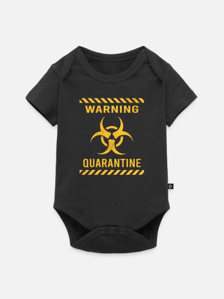 Quarantäne - Baby Premium Kurzarmbody - Schwarz