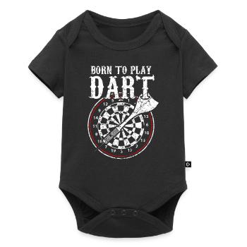 Born to play darts - Baby Premium short-sleeve bodysuit - black - Front