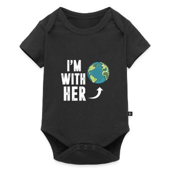 Climate change Environment Sustainable - Baby Premium short-sleeve bodysuit - black - Front