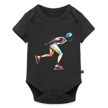 Patinage sur glace - Body à manches courtes Premium Bébé - noir - Devant