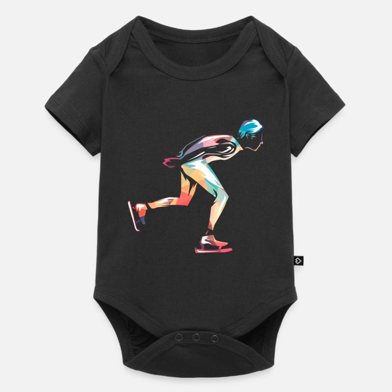 Patinage sur glace - Body à manches courtes Premium Bébé - noir