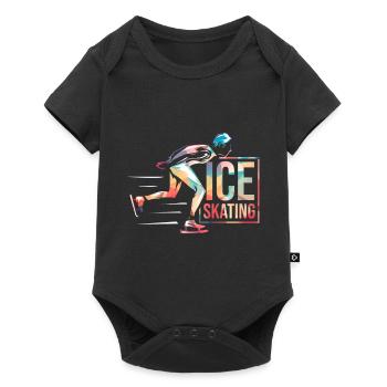 Patinage sur glace - Body à manches courtes Premium Bébé - noir - Devant