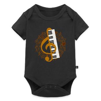 piano - Baby Premium short-sleeve bodysuit - black - Front