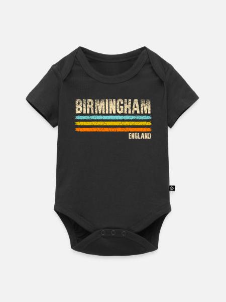 Birmingham England - Baby Premium Kurzarmbody - Schwarz
