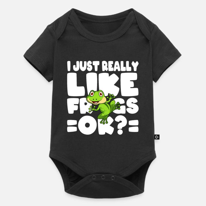 Cadeau d'amant de grenouille - Body à manches courtes Premium Bébé - noir