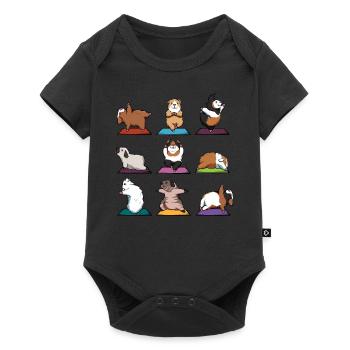 Yoga méditation cochon d'Inde Yogi Namaste cadeau - Body à manches courtes Premium Bébé - noir - Devant