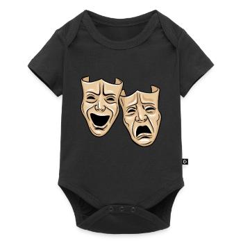Masques de théâtre - Body à manches courtes Premium Bébé - noir - Devant