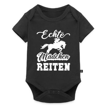 Vraies filles équitation cheval sort équestre - Body à manches courtes Premium Bébé - noir - Devant