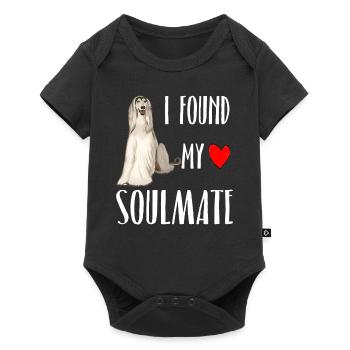 Ich fand meinen Seelenverwandten Afghan Hound Dog Lover Best Fr. - Baby Premium Kurzarmbody - Schwarz - Vorne