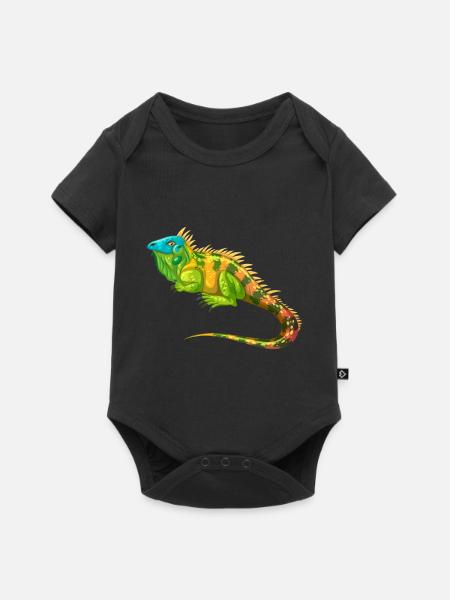Amateurs de reptiles d'iguane - Premium kortærmet baby-body  - sort