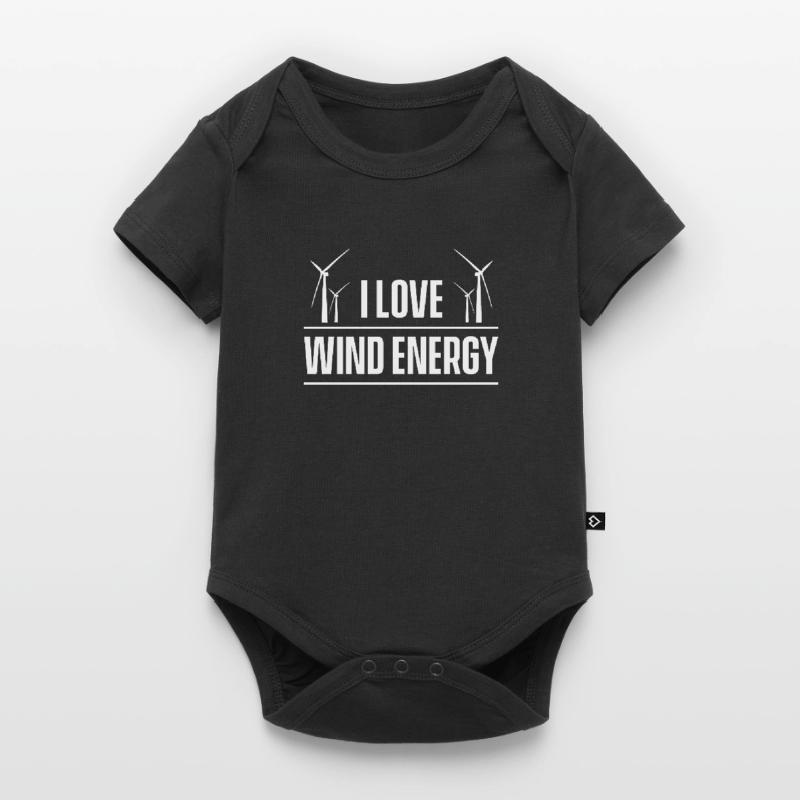 Éolienne éolienne éolienne éolienne énergie éolienne énergie éolienne Body à manches courtes Premium Bébé