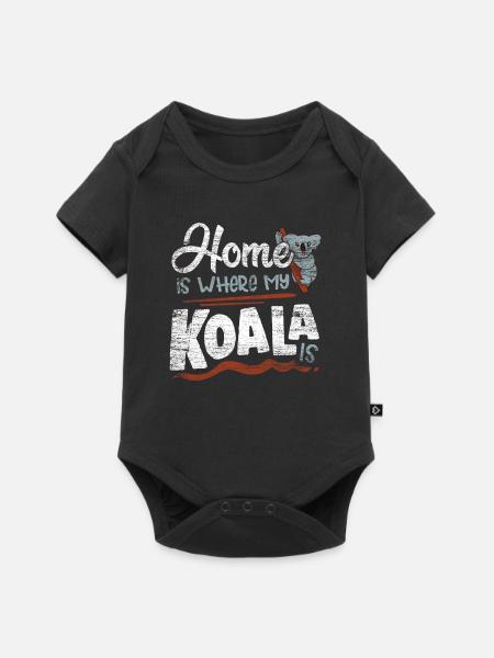 Koala - Baby Premium Kurzarmbody - Schwarz