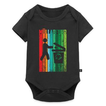 MÜLLABFUHR - Baby Premium Kurzarmbody - Schwarz - Vorne