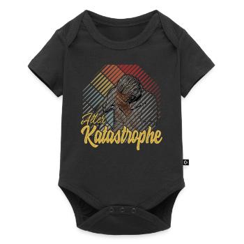 Alter Katastrophe - lustiger Spruch vintage retro - Baby Premium Kurzarmbody - Schwarz - Vorne