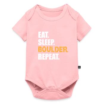 EAT SLEEP BOULDER REPEAT Climbing Climbing Wall - Baby Premium short-sleeve bodysuit - rose - Front