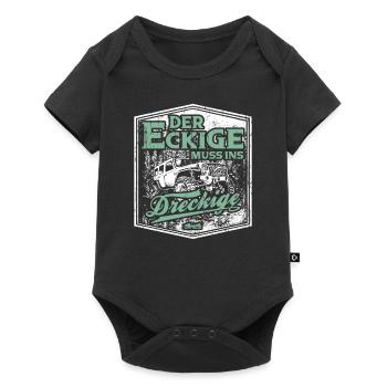 Der Eckige Muss Ins Dreckige Lustiger Geländewagen - Baby Premium Kurzarmbody - Schwarz - Vorne