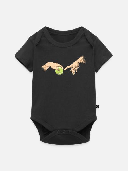 Tenni Player Michelangelo Tennis Player Art art - Baby Premium short-sleeve bodysuit - black