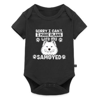 Sorry I Have Plans With My Samoyed Dog Gift - Baby Premium short-sleeve bodysuit - black - Front