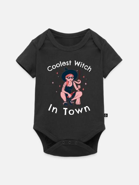 Coolest Witch in Town - Baby Premium Kurzarmbody - Schwarz