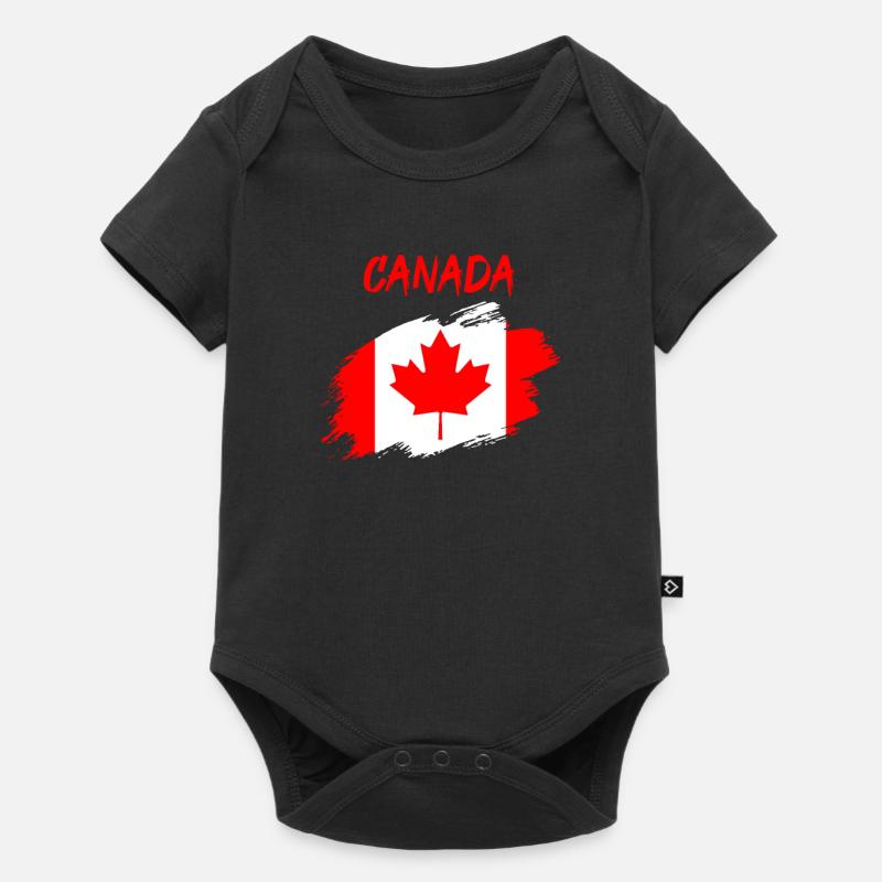 Drapeau du Canada drapeau canadien - Body à manches courtes Premium Bébé - noir