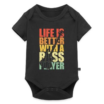 Bass Player Gift LIFE IS BETTER WITH A BASS PLAYER - Body à manches courtes Premium Bébé - noir - Devant