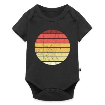 Retro vintage background circle - Baby Premium short-sleeve bodysuit - black - Front