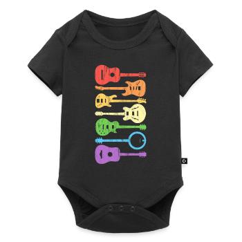 Guitare guitare guitariste vintage rétro - Body à manches courtes Premium Bébé - noir - Devant