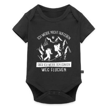 Wanderer Wanderung Berge - Baby Premium Kurzarmbody - Schwarz - Vorne