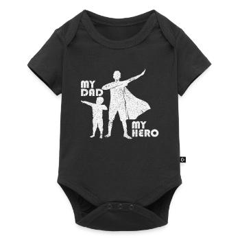 Father's Day Father Dad Dad King Hero Hero Gift - Baby Premium short-sleeve bodysuit - black - Front