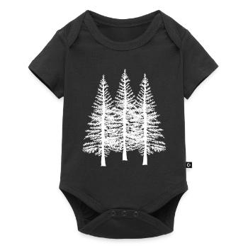 Forêt, Arbre, Arbres, Nature, Conservation de la nature, Flore, Ecologie - Body à manches courtes Premium Bébé - noir - Devant