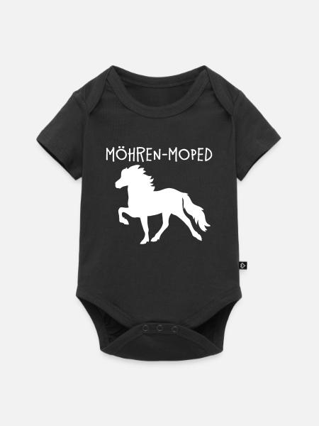 Moehren Moped Islandpferd - Baby Premium Kurzarmbody - Schwarz