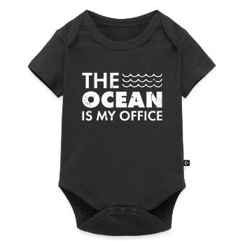 Marine Biology Gift The Ocean is My Office Marine - Baby Premium short-sleeve bodysuit - black - Front