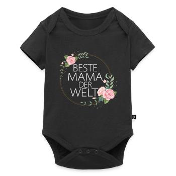 Beste Mama der Welt - Baby Premium Kurzarmbody - Schwarz - Vorne