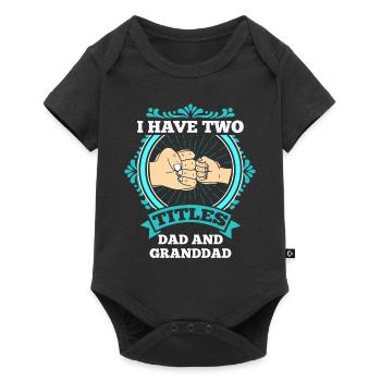 Dad and Grandpa Father's Day gift father grandfather - Baby Premium short-sleeve bodysuit - black - Front