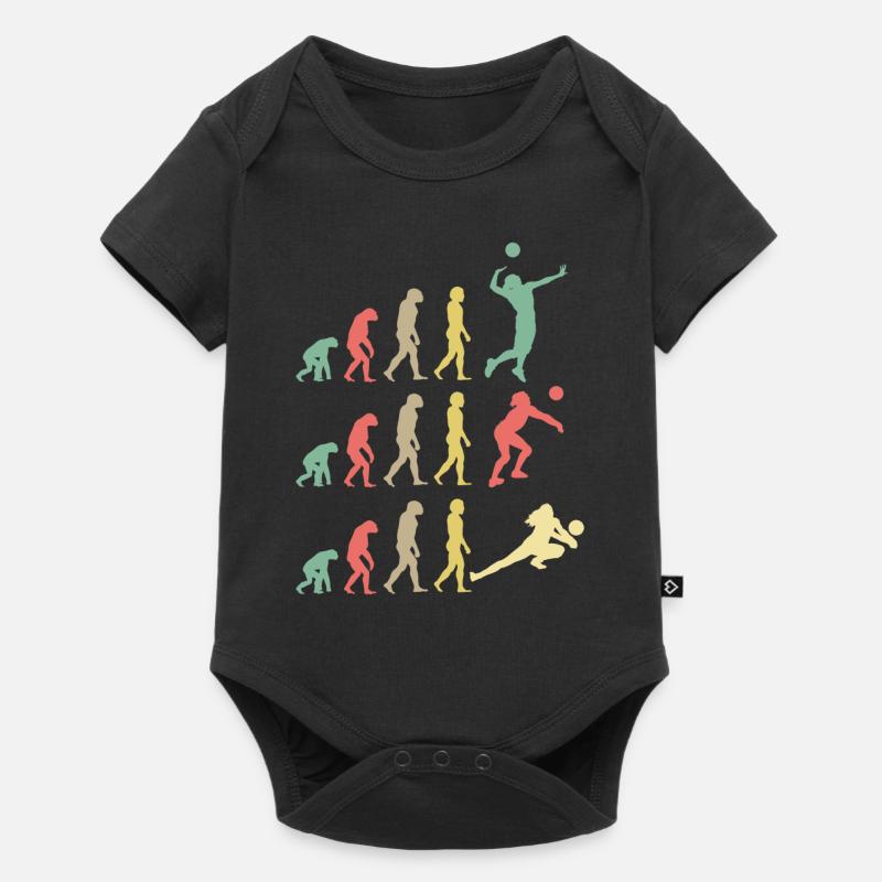 Evolution du volleyball - Body à manches courtes Premium Bébé - noir