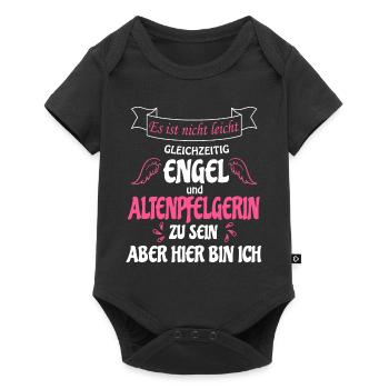 Altenpfelgerin und gleichzeitig Engel , bin da - Baby Premium Kurzarmbody - Schwarz - Vorne
