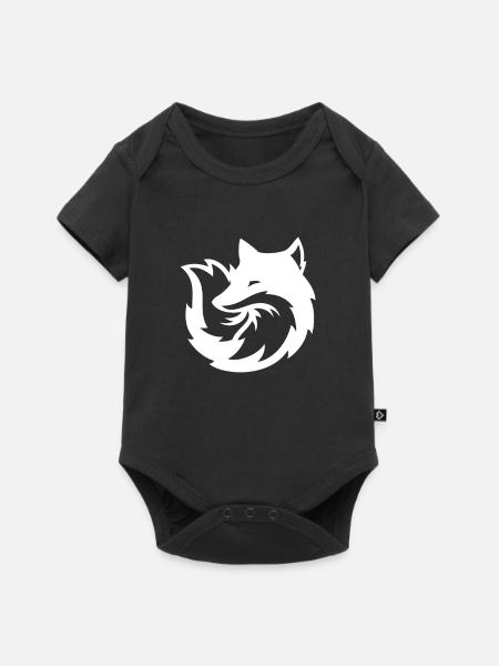 Füchse - Baby Premium Kurzarmbody - Schwarz